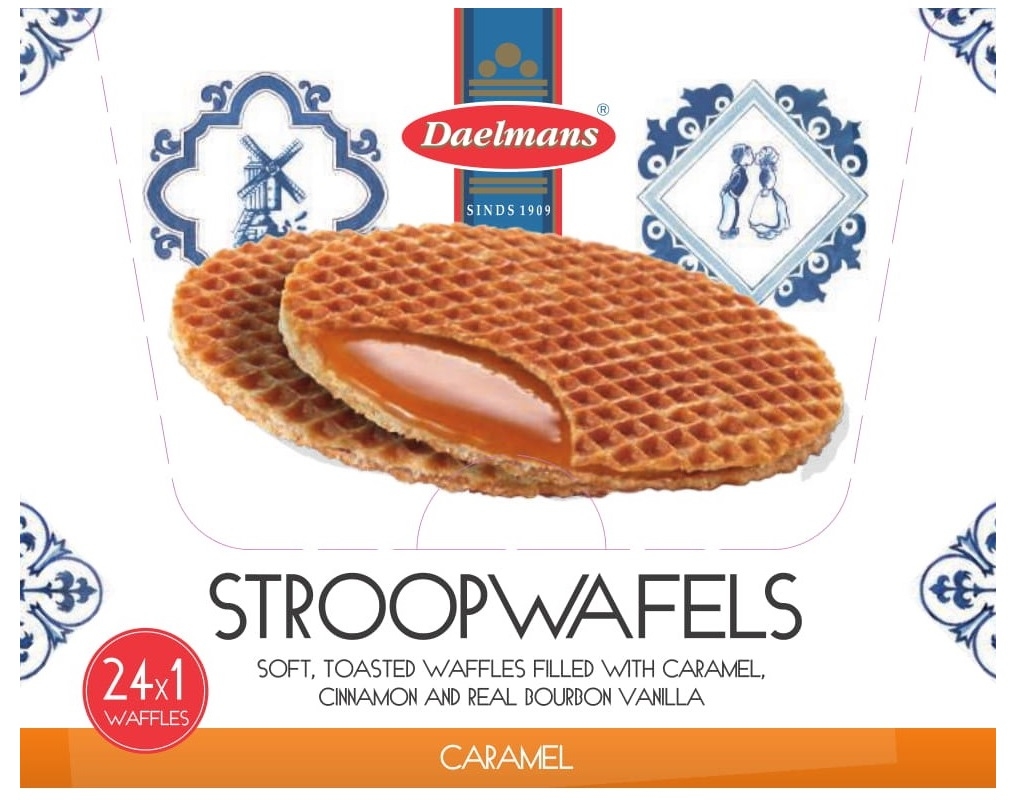 Daelmans Caramel Jumbo Wafer - Single Pack, 1.38 Ounce -- 96 per case.