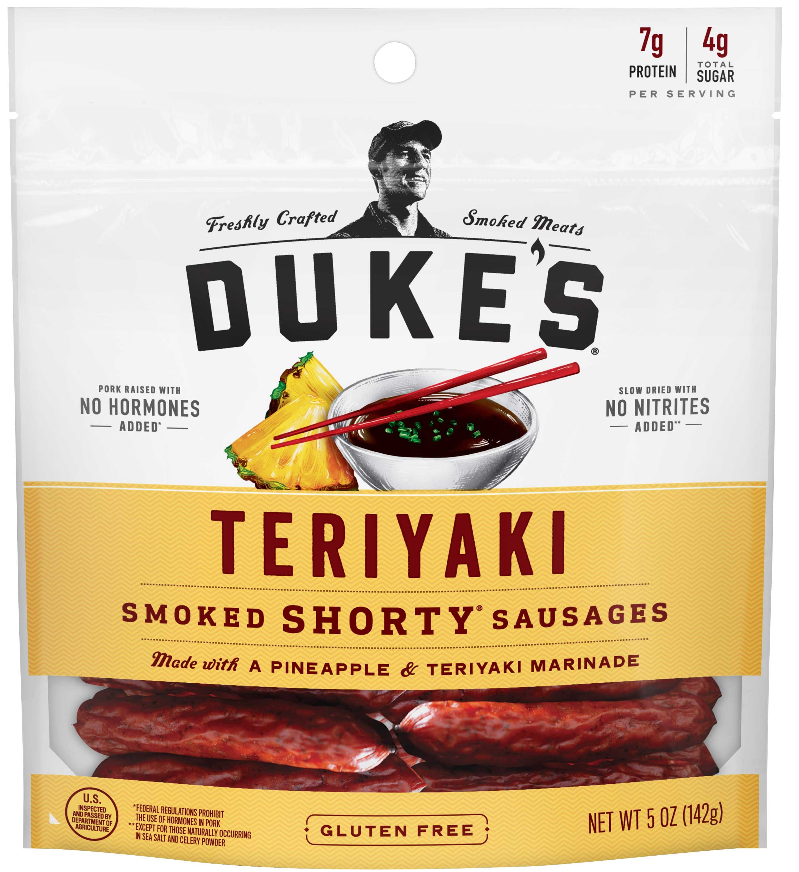 Dukes Teriyaki Smoked Shorty Sausages, 5 Ounce -- 8 per case
