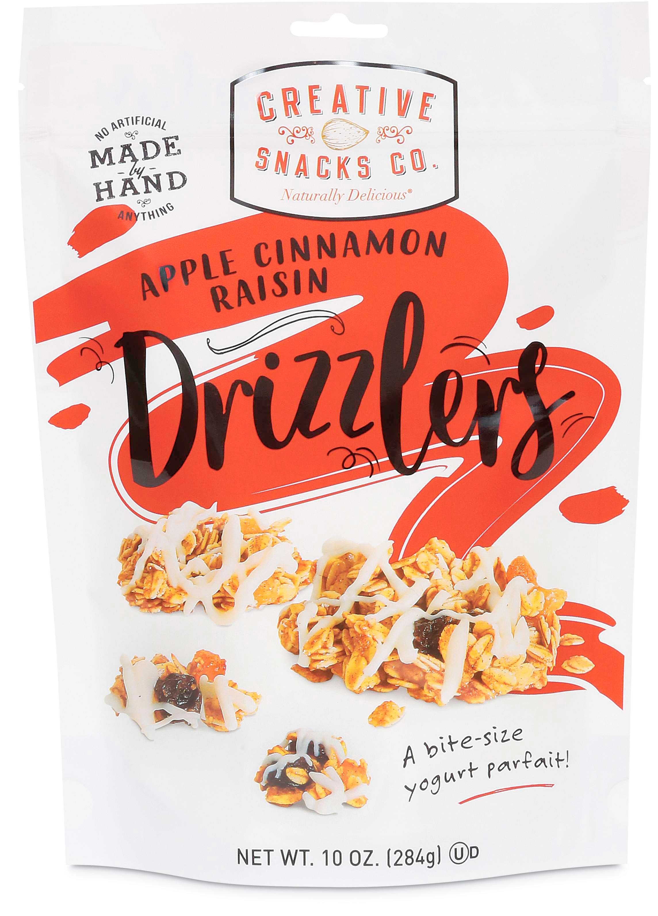 Creative Snacks Apple Cinnamon Raisin Drizzlers, 10 Ounce -- 6 per case