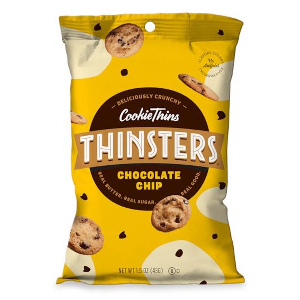 Thinsters Chocolate Chip Cookie Thins, 1.5 Ounce -- 8 per case