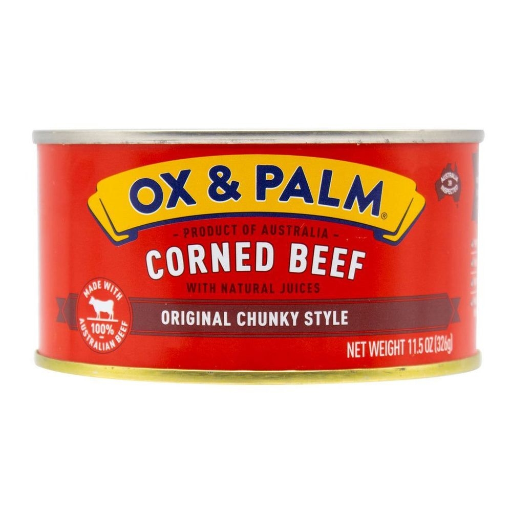 Ox and Palm Original Flavored Chunky Style Corned Beef, 11.5 Ounce Can -- 12 per case