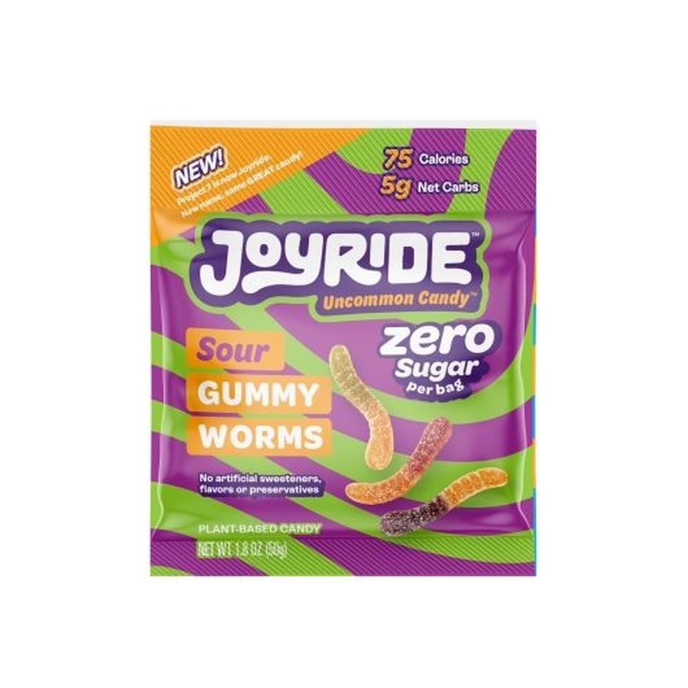 Joyride Zero Sour Gummy Worms, 1.8 Ounce -- 64 per case
