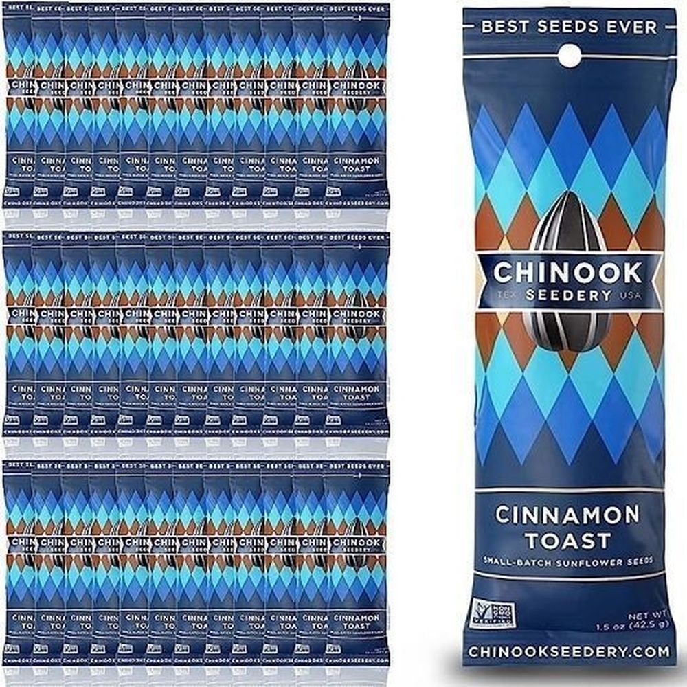Chinook Seedery Cinnamon Toast Sunflower Seeds, 1.5 Ounce -- 36 per case