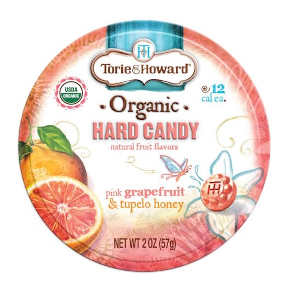 Torie and Howard Grapefruit and Honey Hard Candy, 2 Ounce -- 96 per case