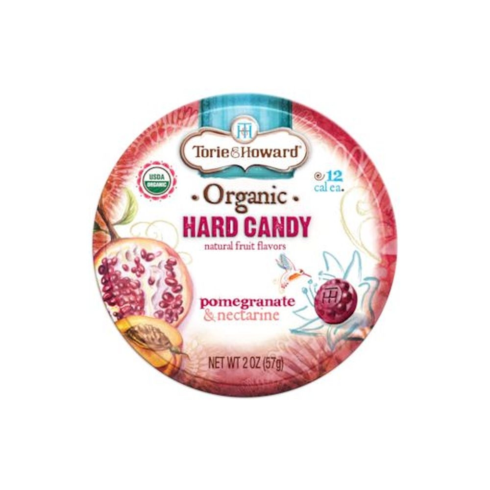 Torie and Howard Pomegranate and Nectarine Hard Candy, 2 Ounce -- 96 per case
