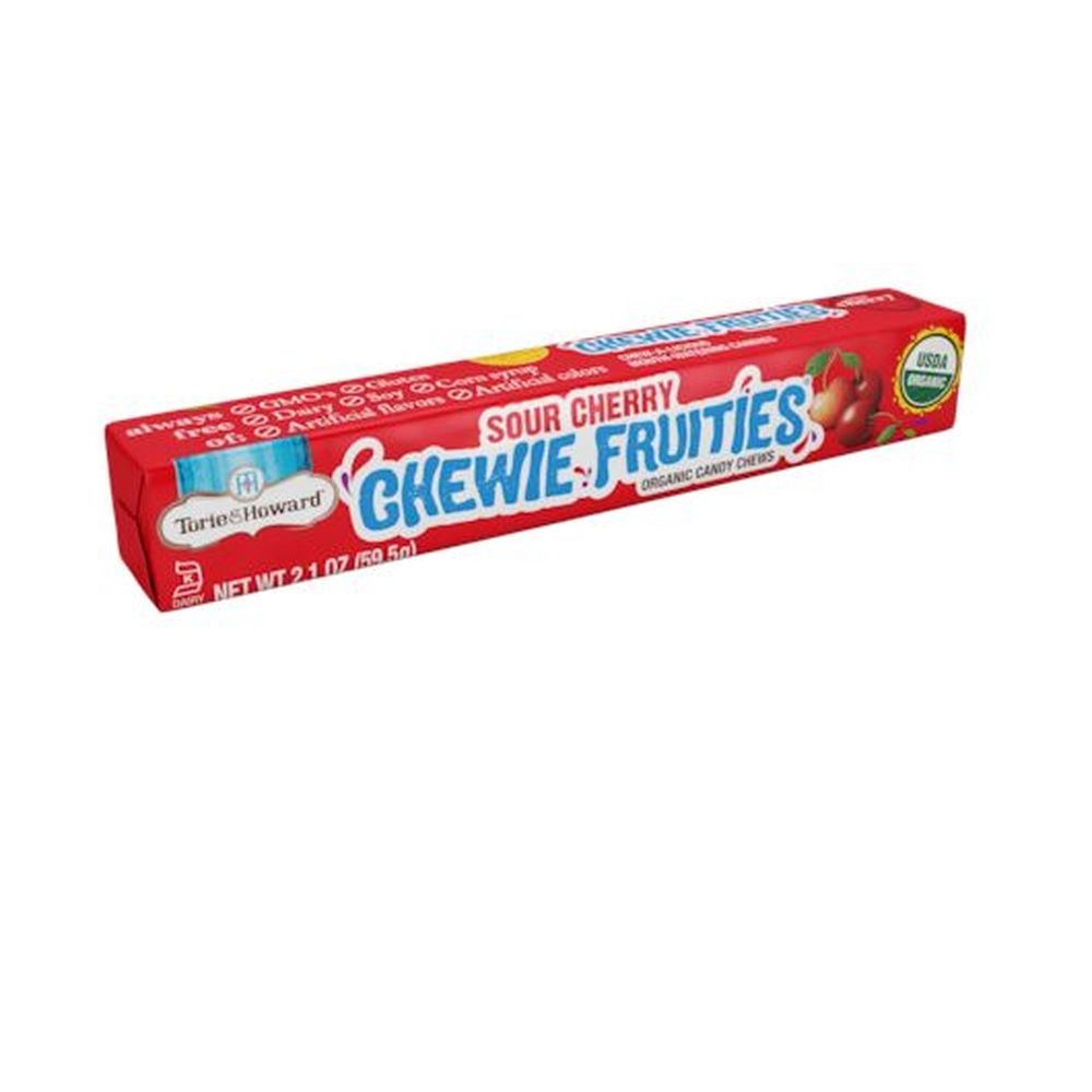 Torie and Howard Chewy Fruities Sour Cherry Gummy Candy, 2.1 Ounce -- 216 per case