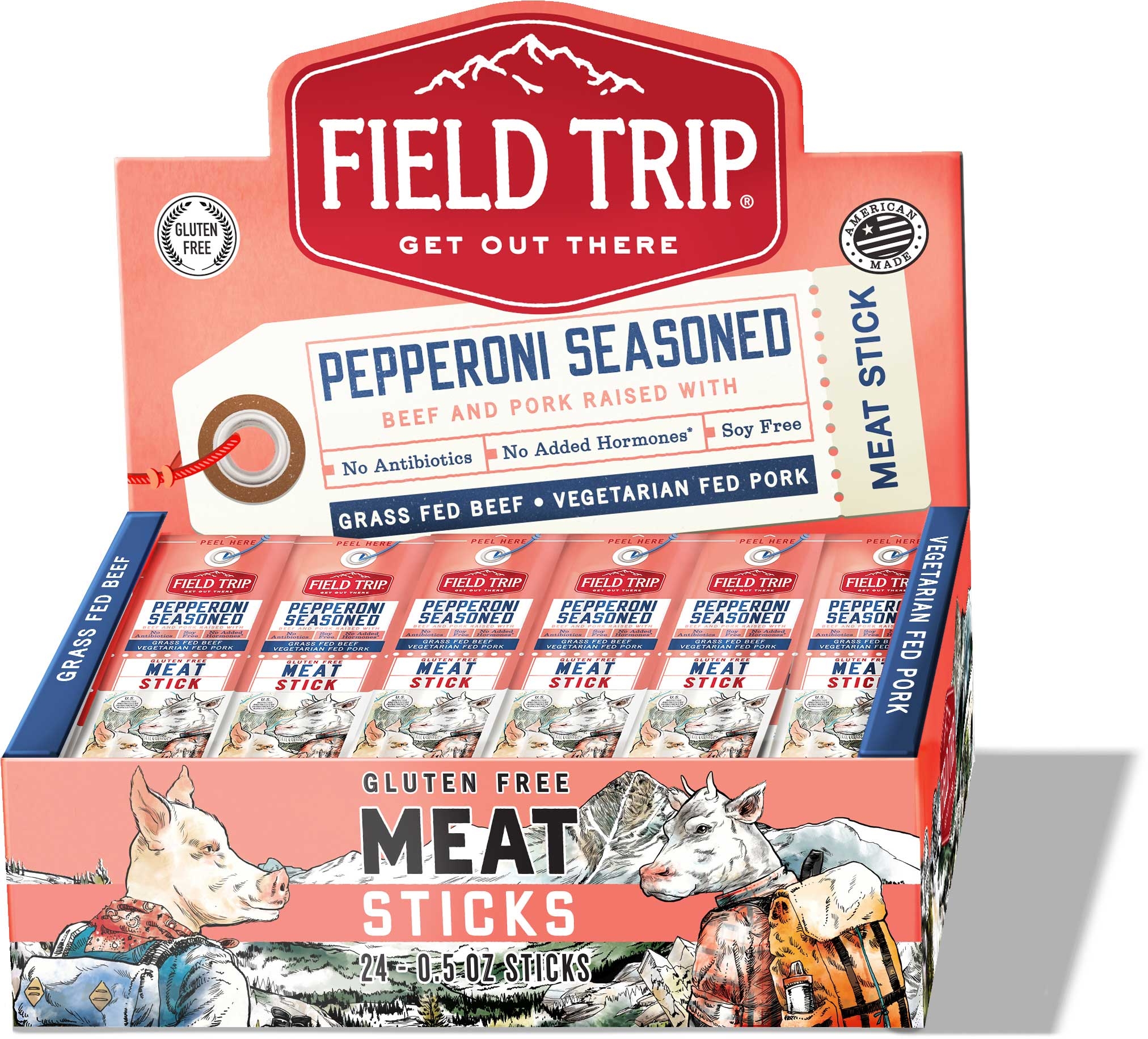 Field Trip Pepperoni Meat Stick, 0.5 Ounce -- 216 per case.
