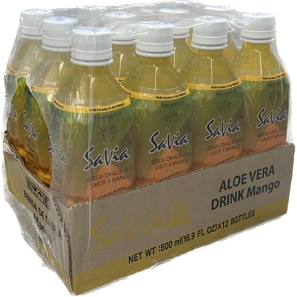 Savia Mango Aloe Vera Drink, 500 Milliliter -- 12 per case