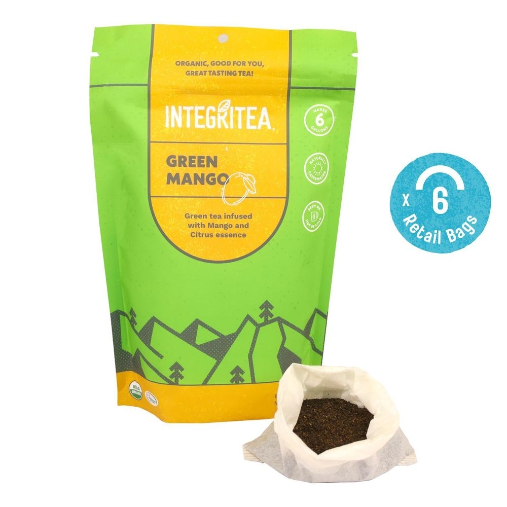 IntegriTEA Brew Hot or Cold Green Mango Iced Tea, 6 Ounce -- 6 per case