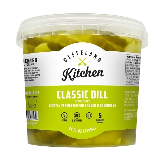 Cleveland Kitchen Dill Garlicy Pickle Chip, 24 Ounce Jar -- 12 per case