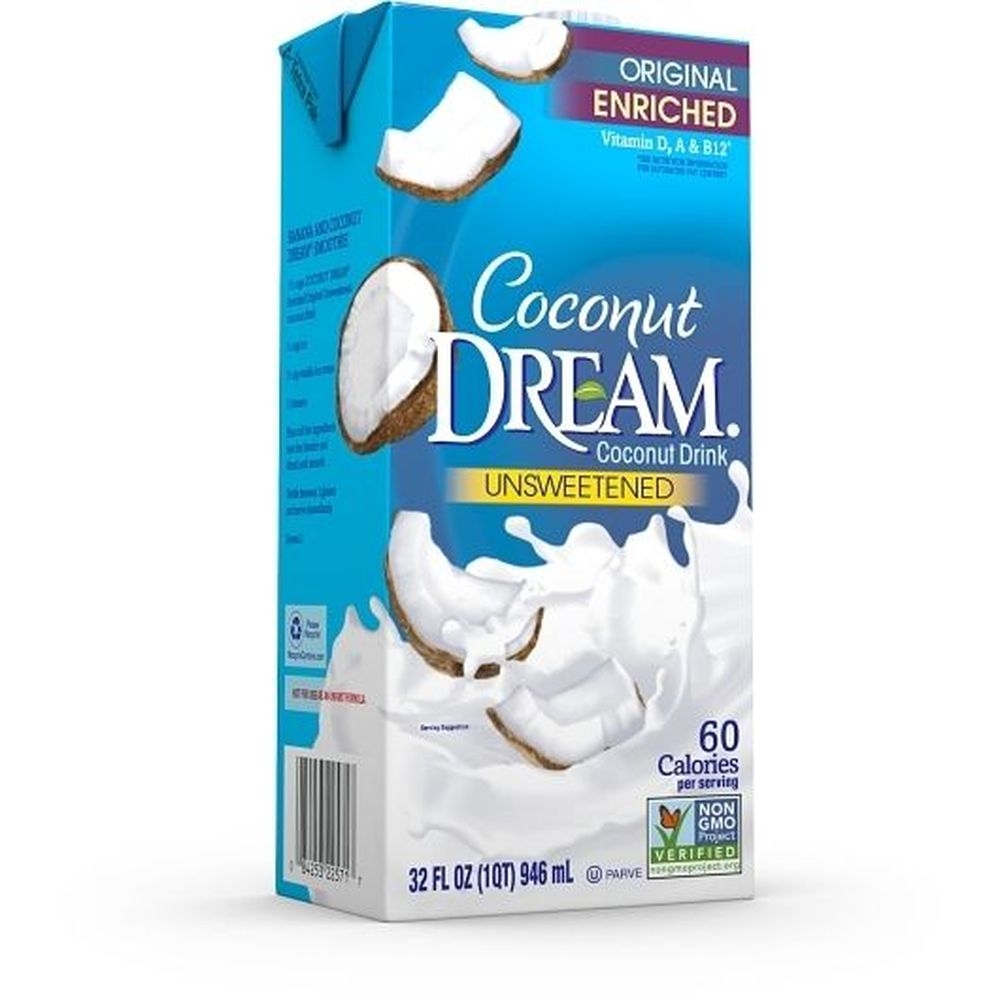Dream Unsweetened Original Calcium and Vitamin D Coconutmilk, 32 Fluid Ounce -- 6 per case