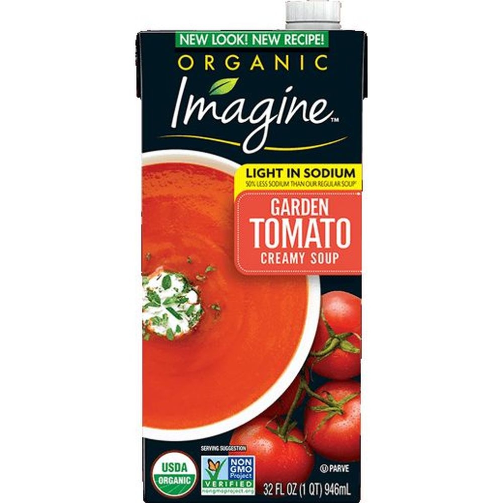 Imagine Organic Light In Sodium Garden Tomato Creamy Soup, 32 Fluid Ounce -- 6 per case