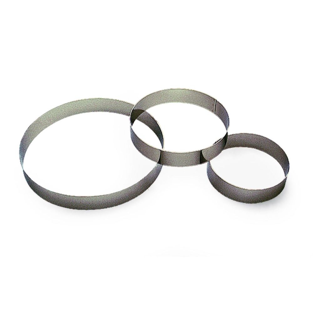 Gobel Stainless Steel Custard Ring, 6.3 inch Dia x 1.4 inch Cavity