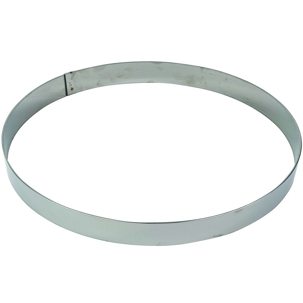 Gobel Stainless Steel Mousse Ring, 14.2 inch x 1.8 inch Height Cavity