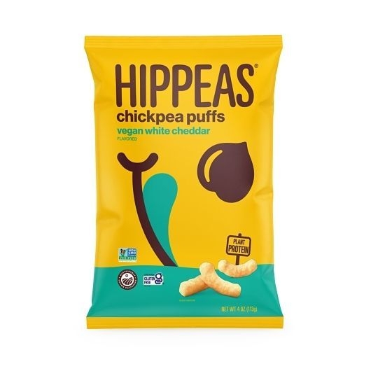 Hippeas Vegan White Cheddar Chickpea Puffs, 4 Ounce -- 6 per case