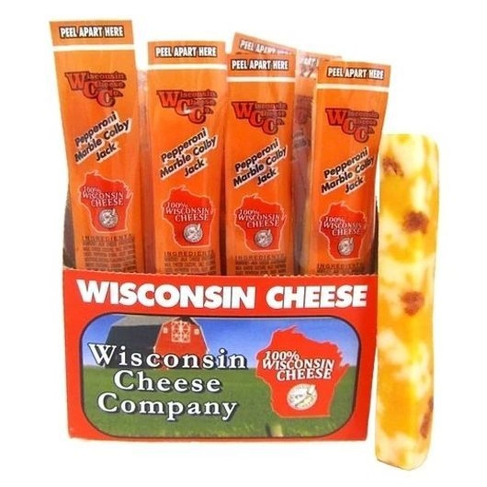 Wisconsin Cheese Company Pepperoni Cheddar Cheese Stick, 1 Ounce -- 192 per case