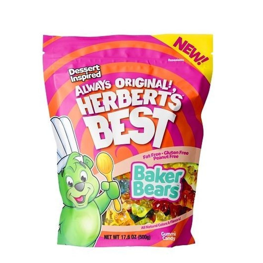 Herberts Best Grams Of Baker Bear Gummi - Resealable Stand Up Bag, 500 Gram -- 8 per case
