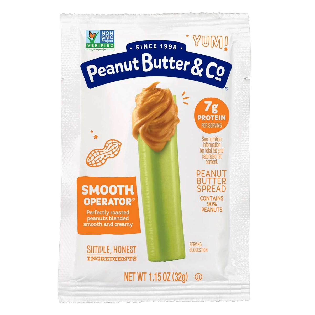 Peanut Butter and Co Smooth Operator Peanut Butter, 1.15 Ounce -- 200 per case