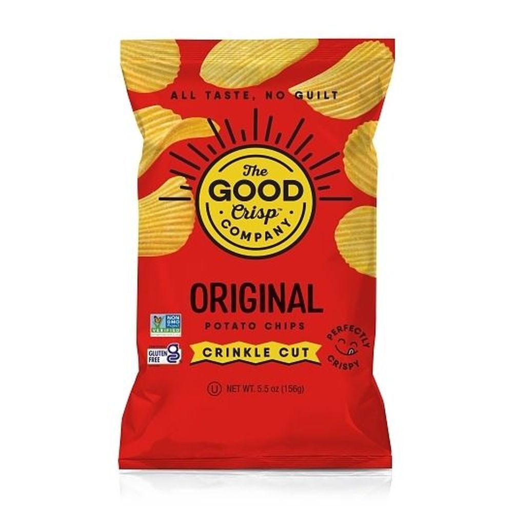 The Good Crisp Original Crinkle Bagged Chips, 5.5 Ounce -- 12 per case