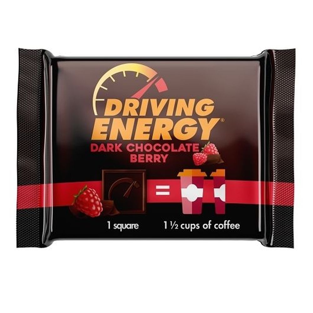 Zenevo Driving Energy Berry Dark Chocolate, 0.35 Ounce -- 600 per case