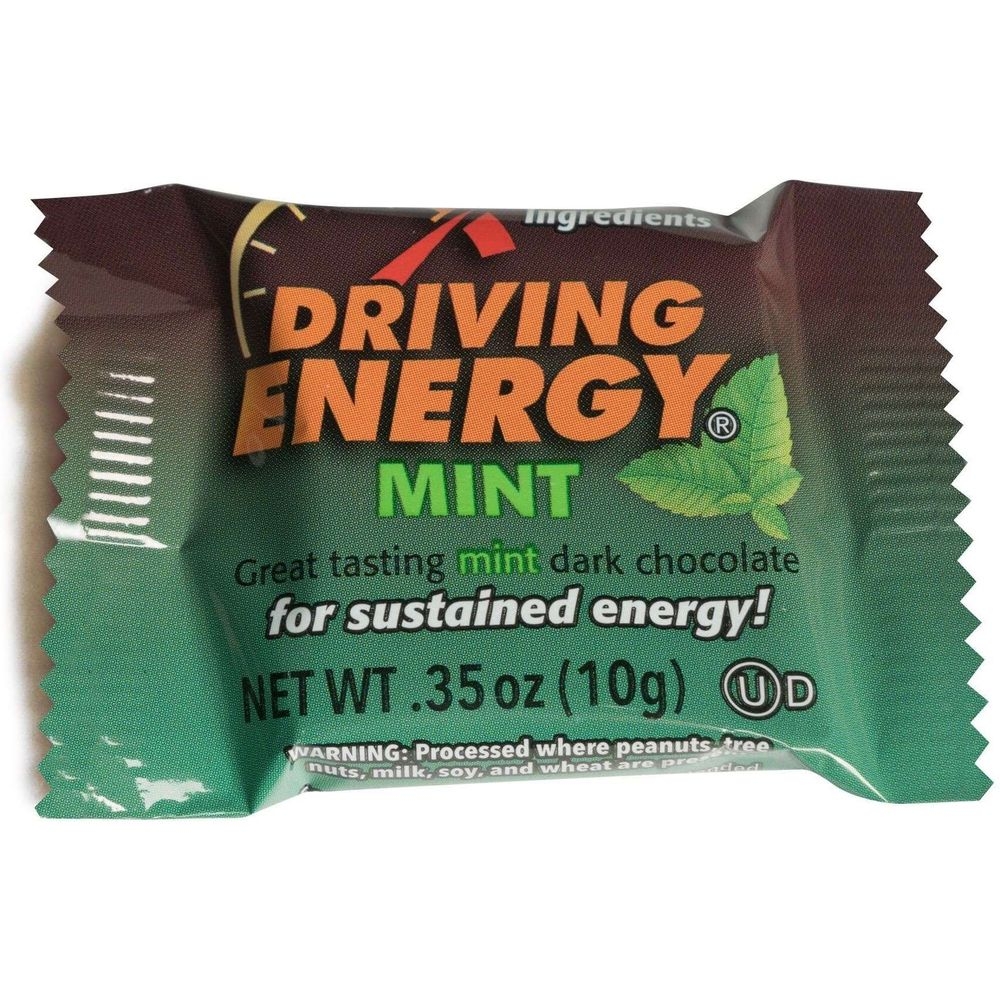 Zenevo Driving Energy Mint Dark Chocolate, 0.35 Ounce -- 500 per case
