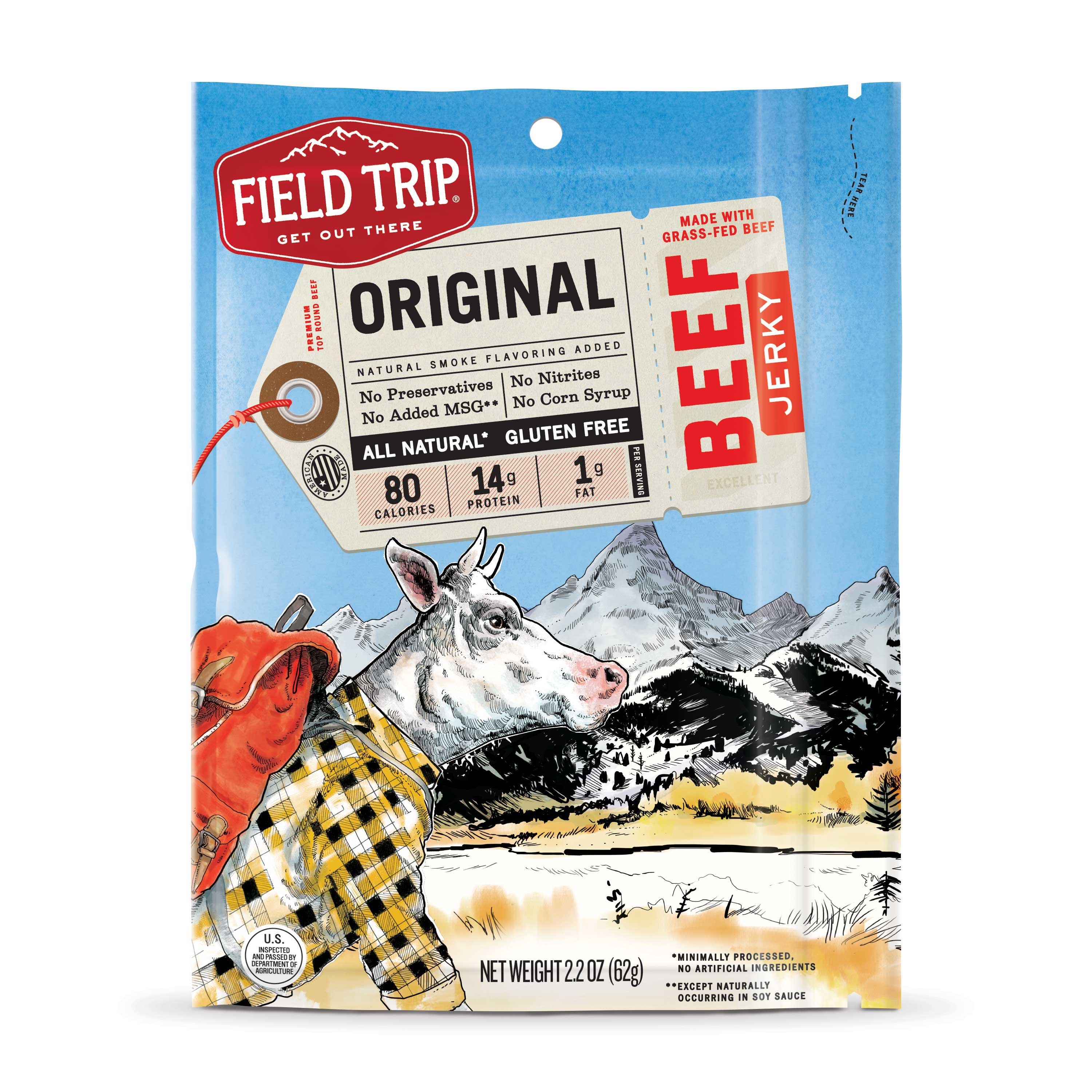 Field Trip Original Beef Jerky, 2.2 Ounce -- 9 per case.