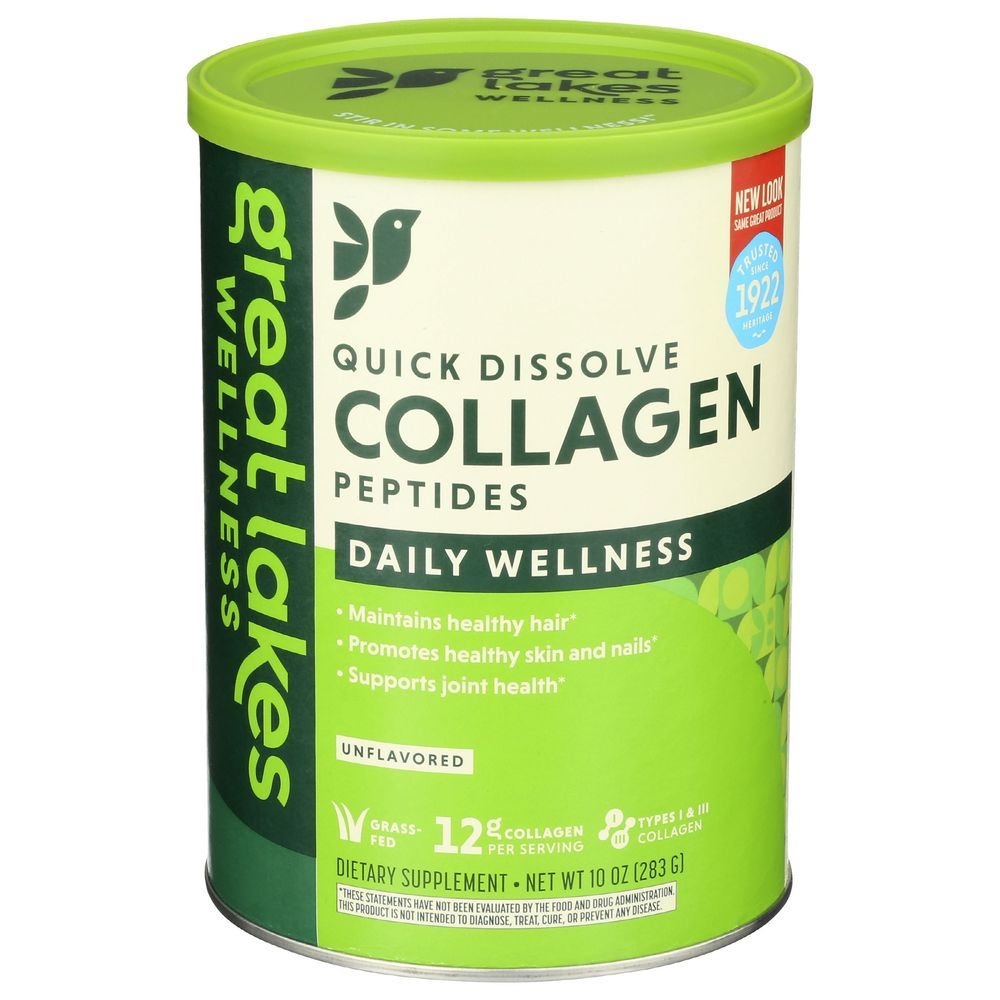 Great Lakes Wellness Unflavored Collagen Peptides, 10 Ounce