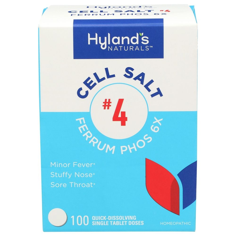 Hylands Naturals Number 4 Ferrum Phos 6X Cell Salt Tablets, 100 count