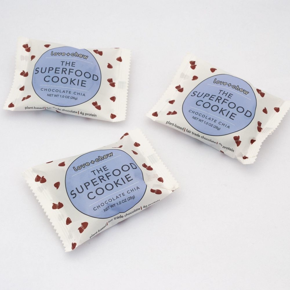 Love and Chew Chocolate Chia Superfood Cookie, 1 Ounce -- 24 per case