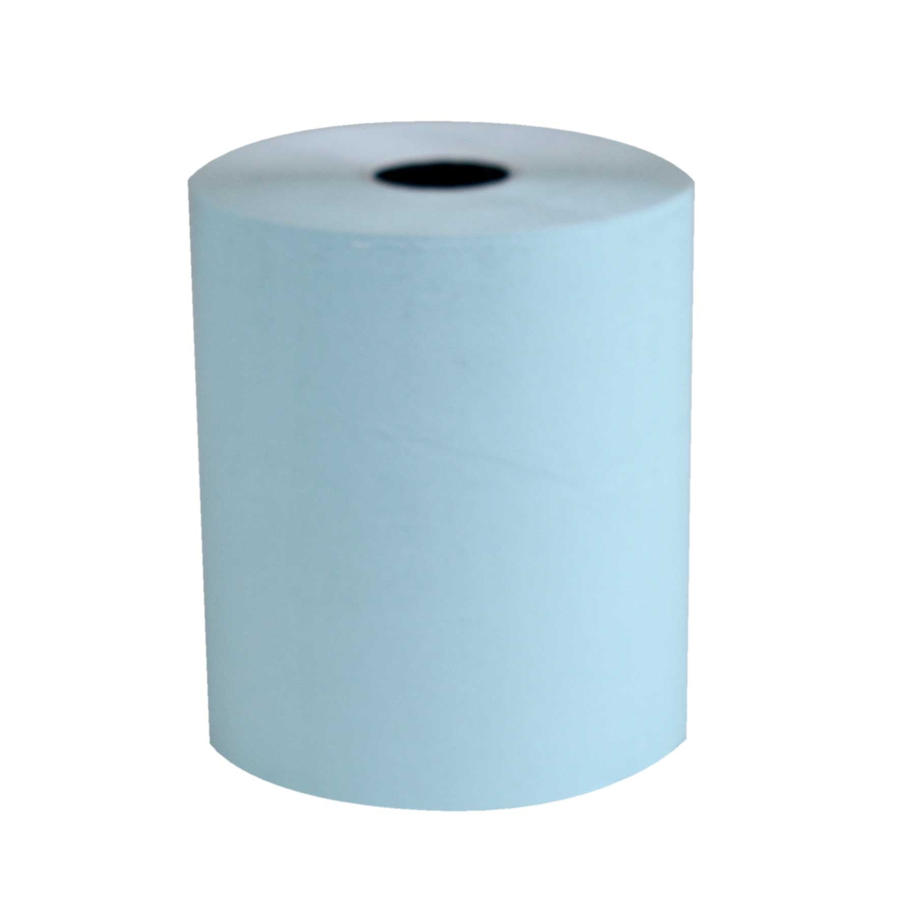 National Checking Blue Thermal Paper 1 Ply Registroll, 3.13 inch x 230 Feet -- 50 rolls per case.