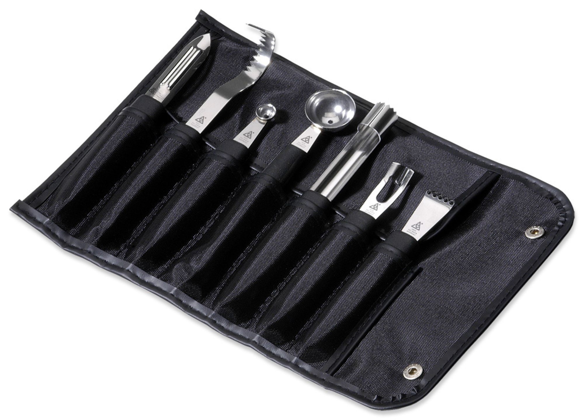 Triangle Stainless Steel Garnishing Tool Set, set of 7