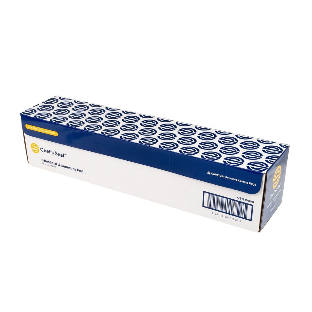 Chef's Seal Aluminum Silver Standard Weight Foil Roll, 18 inch x 1000 feet