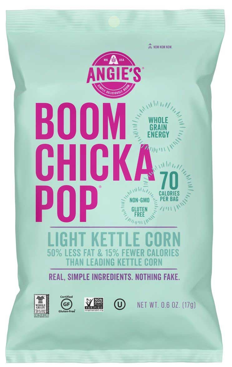 Angies Boomchickapop Light Kettle Corn, 0.6 Ounce Pack -- 60 per case.