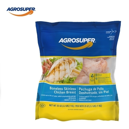 Agrosuper Random Marinated Boneless Skinless Chicken Breast, 2.2 Pound -- 18 per case