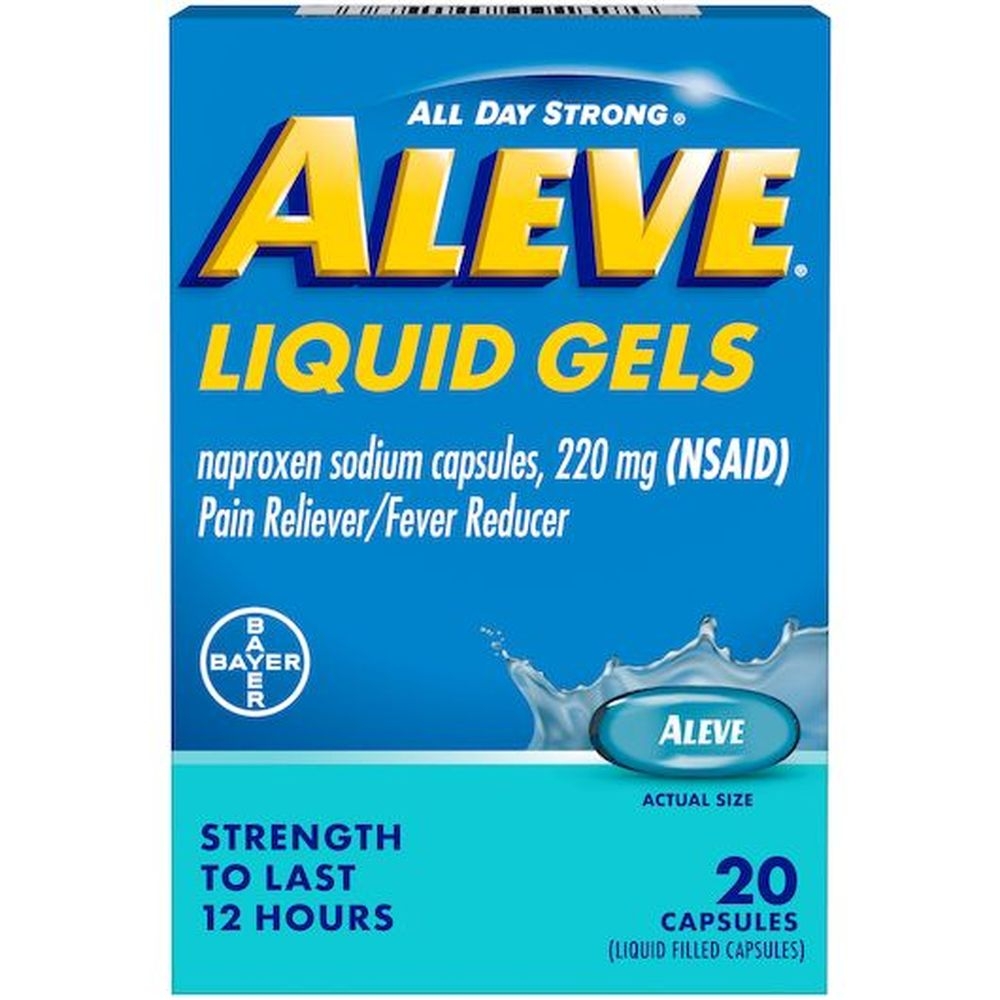Aleve Liquid Gel Capsules - 20 per pack -- 36 packs per case