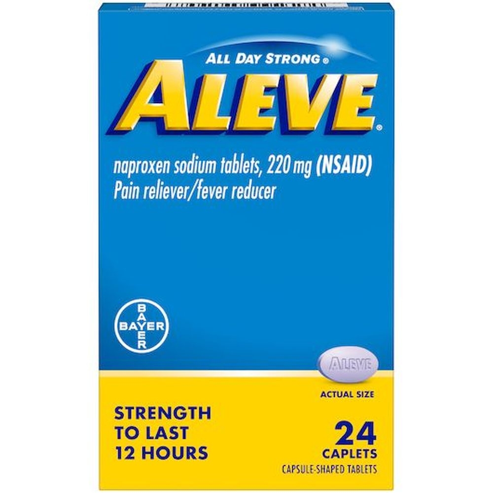 Aleve 220 mg Naproxen Sodium Caplet - 24 per pack -- 36 packs per case