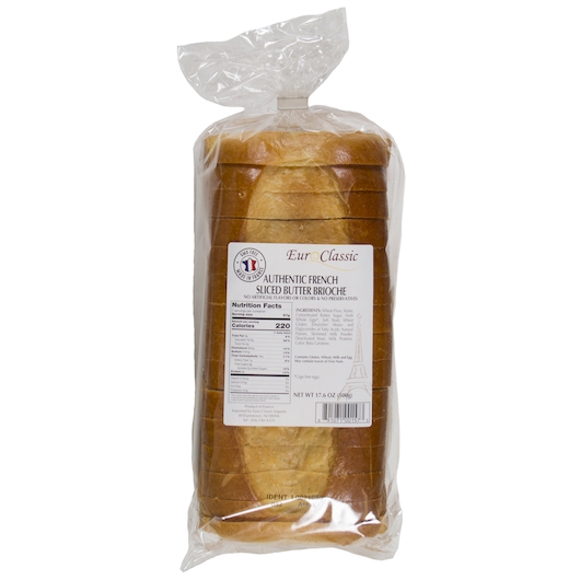 Euroclassic Sliced Brioche Loaf with Butter, 17.64 Ounce -- 12 per case