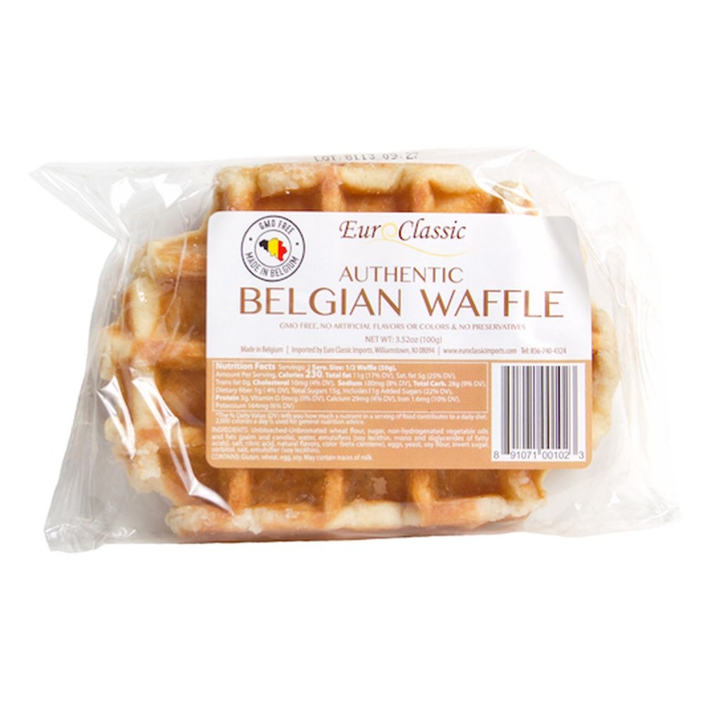 Euroclassic Authentic Sweet Belgian Waffle, 3.53 Ounce -- 24 per case