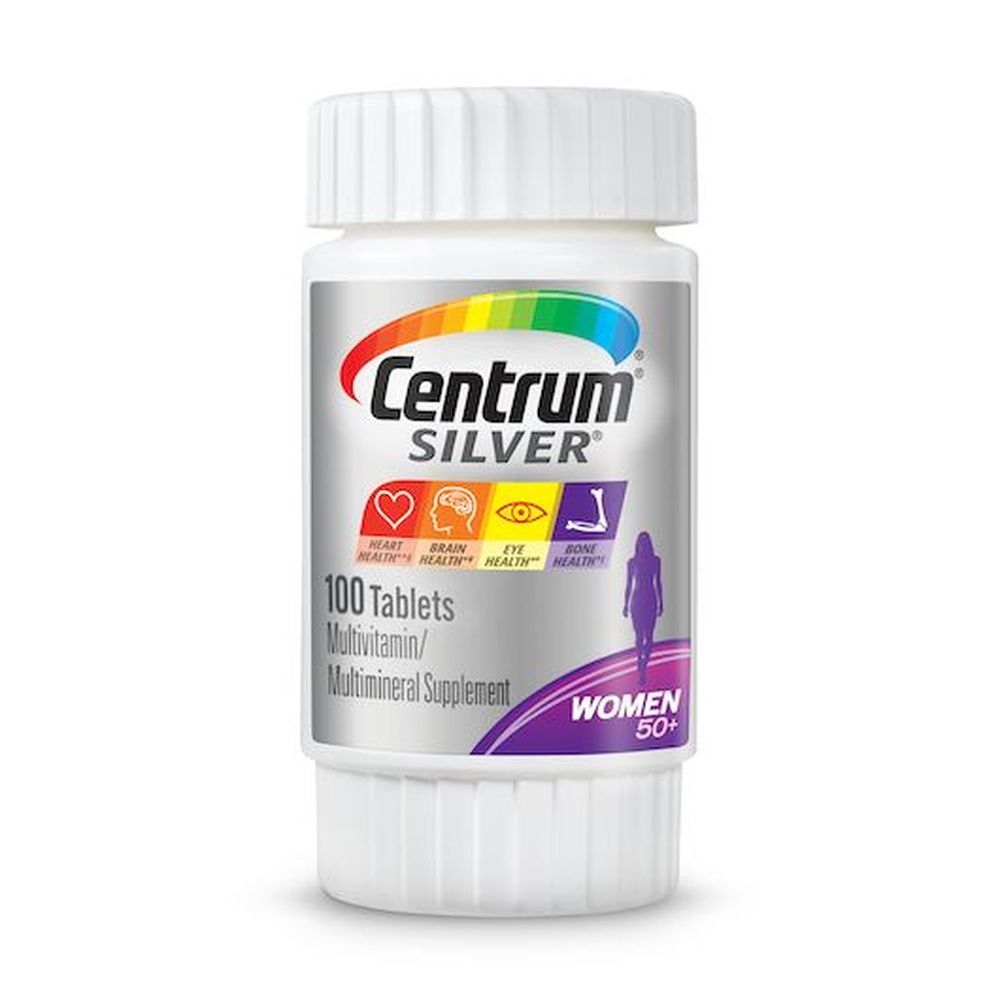 Centrum Silver Women 50+ Multivitamin Multimineral Tablets, 100 count -- 12 per case