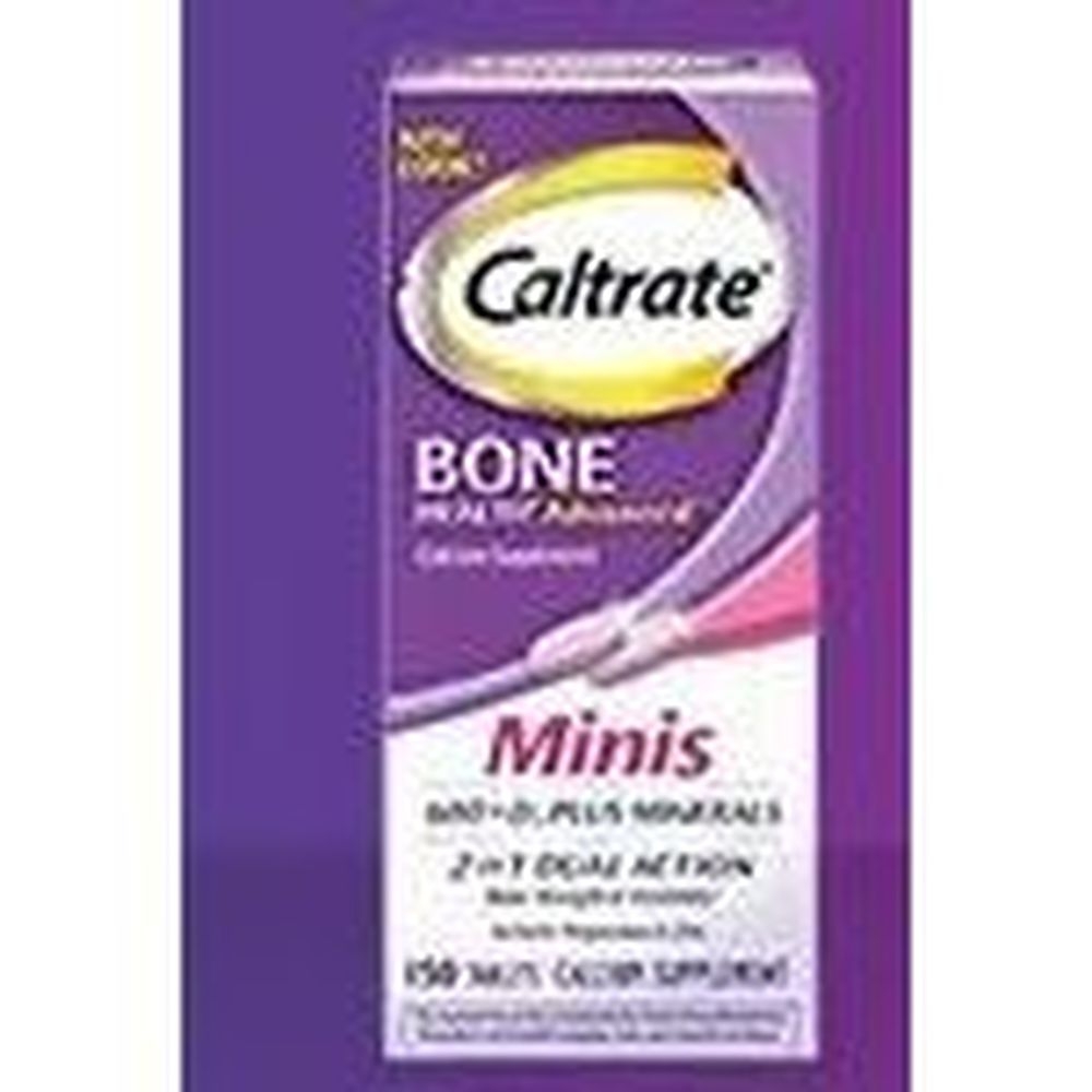 Caltrate Minis 600+D3 Plus Minerals Calcium and Vitamin D Supplement Tablet, 150 count -- 36 per case