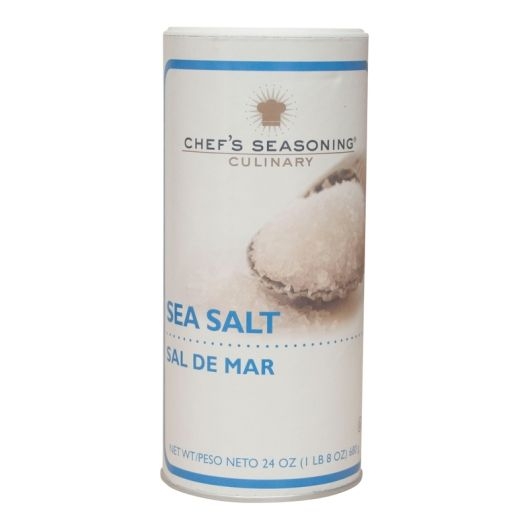 Chefs Seasoning Sea Salt Flake, 24 Ounce Canister -- 576 per case