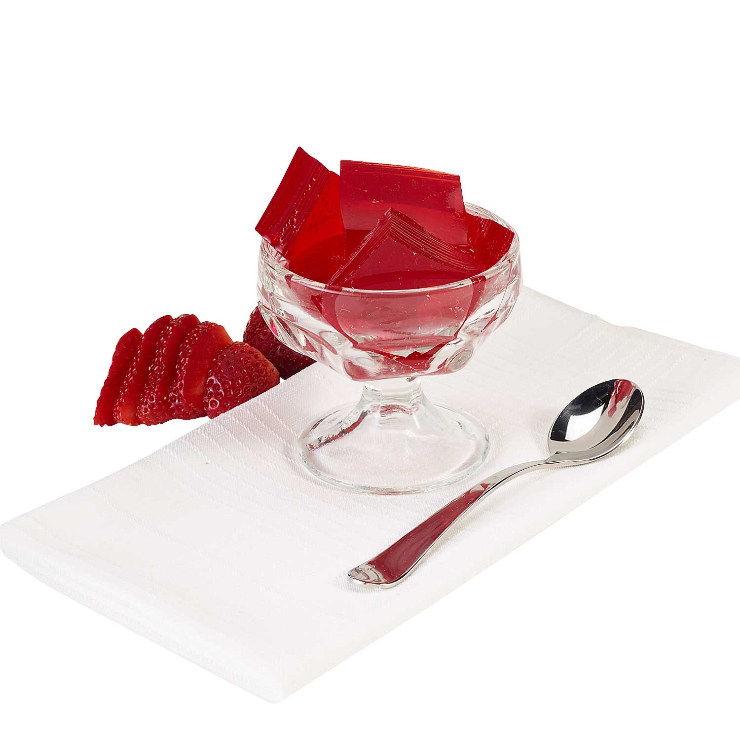 Sweet Crystals Strawberry Gelatin Mix, 10 Ounce -- 12 per case.