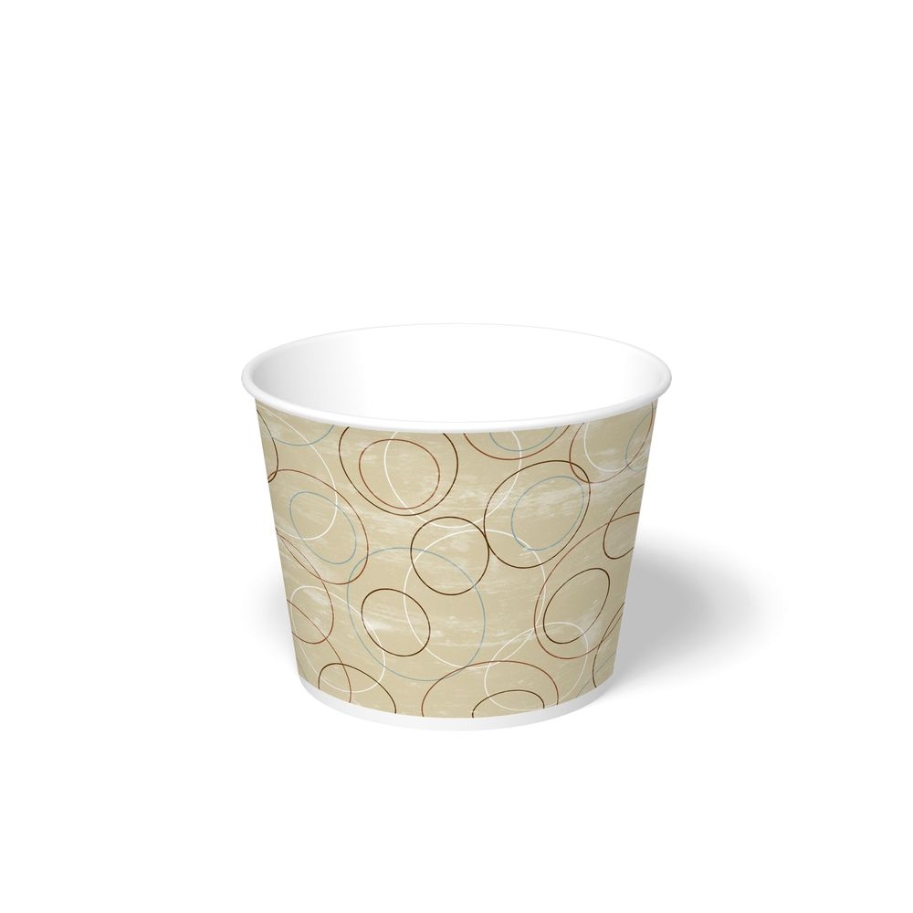 Graphic Packaging Champagne PE Coated Paper Food Bucket, 85 Ounce Capacity -- 200 per case