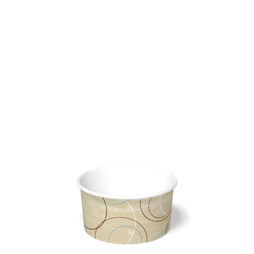 Graphic Packaging Champagne PE Coated Paper Food Container, 6 Ounce Capacity -- 1000 per case