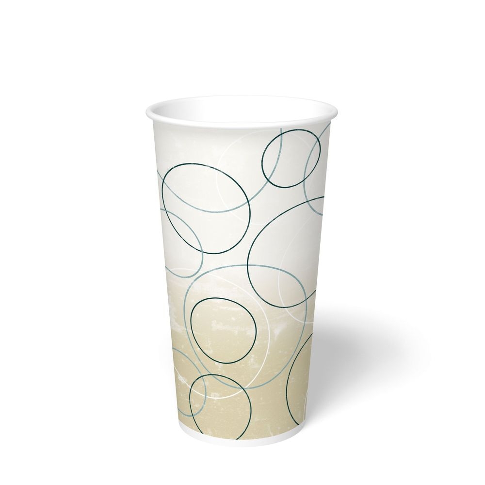 Graphic Packaging Champagne Tall PE Coated Paper Cold Cup, 24 Ounce Capacity -- 1000 per case
