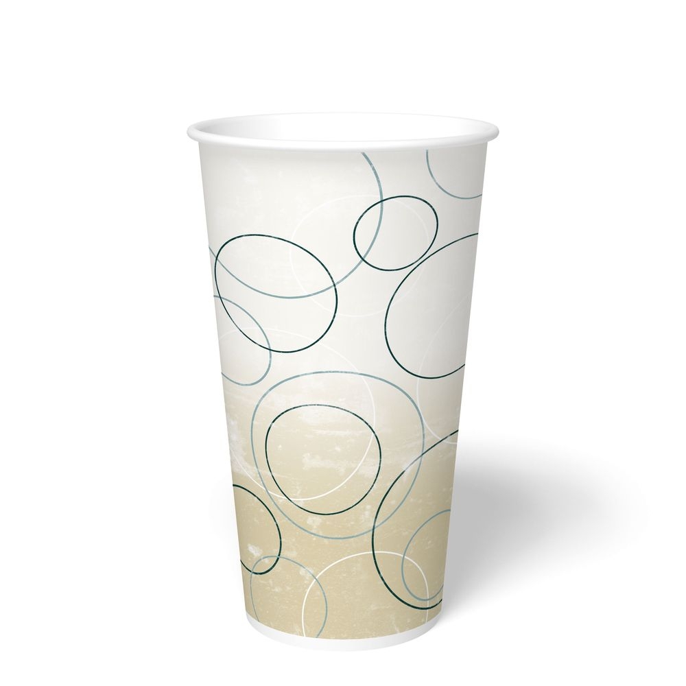 Graphic Packaging Champagne PE Coated Paper Cold Cup, 32 Ounce Capacity -- 600 per case