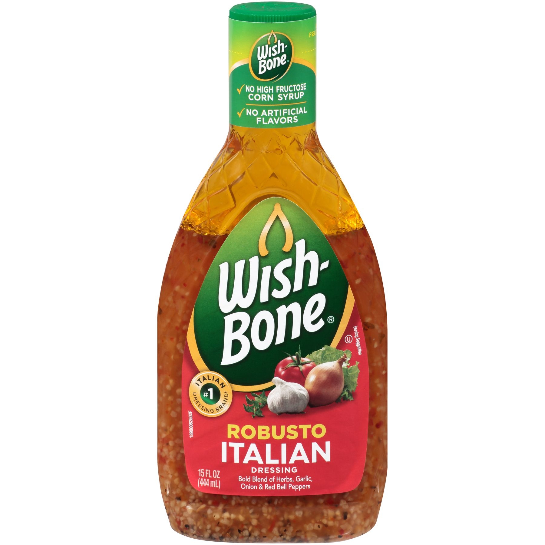 Wish Bone Bold Garlic Robusto Italian Dressing, 15 Fluid Ounce -- 6 per case.