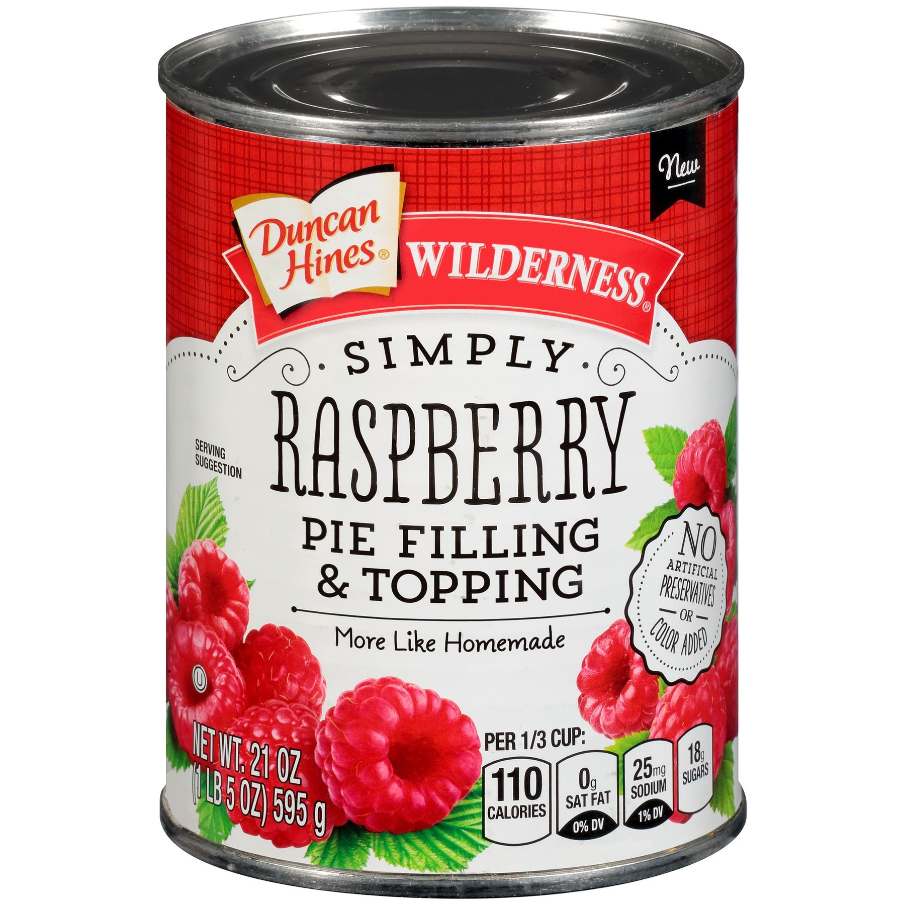 Wilderness Simply Raspberry Pie Filling and Topping, 21 Ounce -- 8 per case.