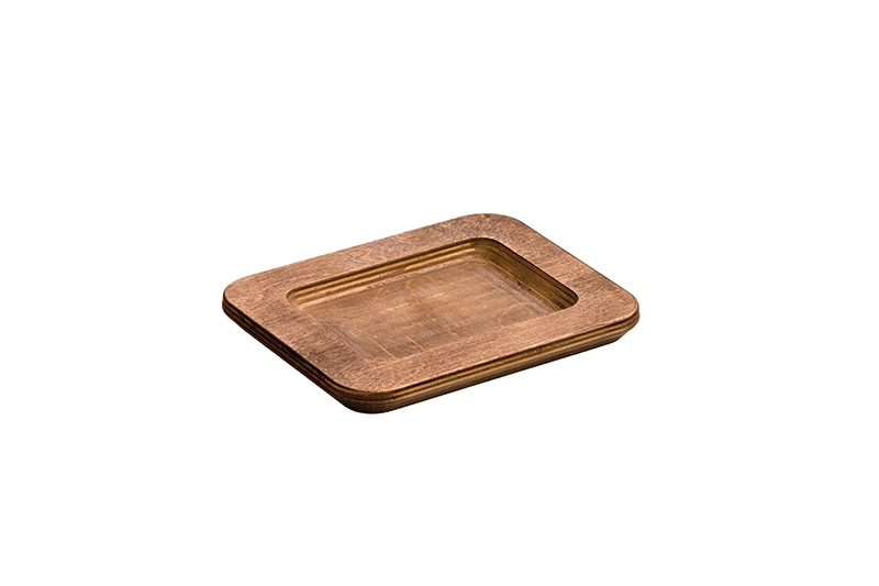Lodge Walnut Stain Rectangle Wood Underliner -- 6 per case.
