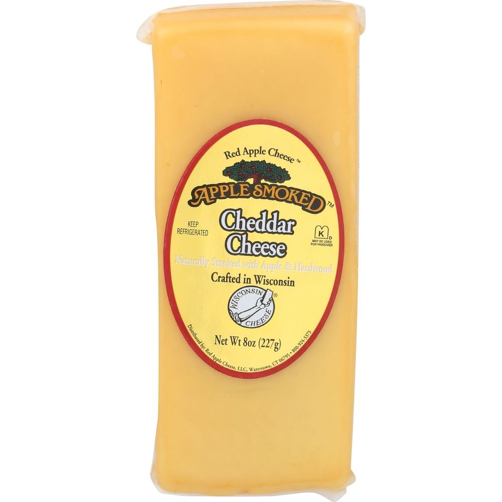 Apple Smoked Cheddar Cheese, 8 Ounce -- 14 per case